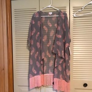 LuLaRoe Monroe with feathers